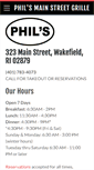 Mobile Screenshot of philsmainstreetgrille.com