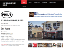 Tablet Screenshot of philsmainstreetgrille.com